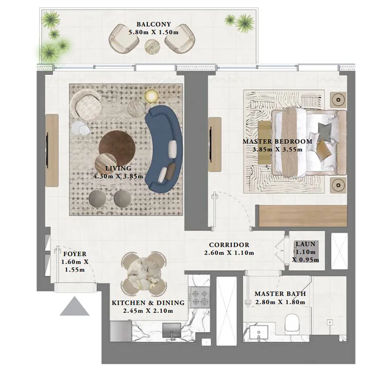 1 bedrooms Townhouses - Floor 1